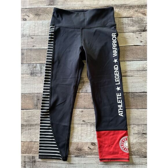 Soul Cycle Performance Black Cropped Workout Cycling Spin Leggings | Size Small - Picture 1 of 5